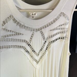 POL Cream Cut-Out Tank Top